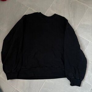 everlane organic cotton black heavyweight pullover sweatshirt